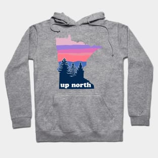 Up North Minnesota Blush Sunset Hoodie